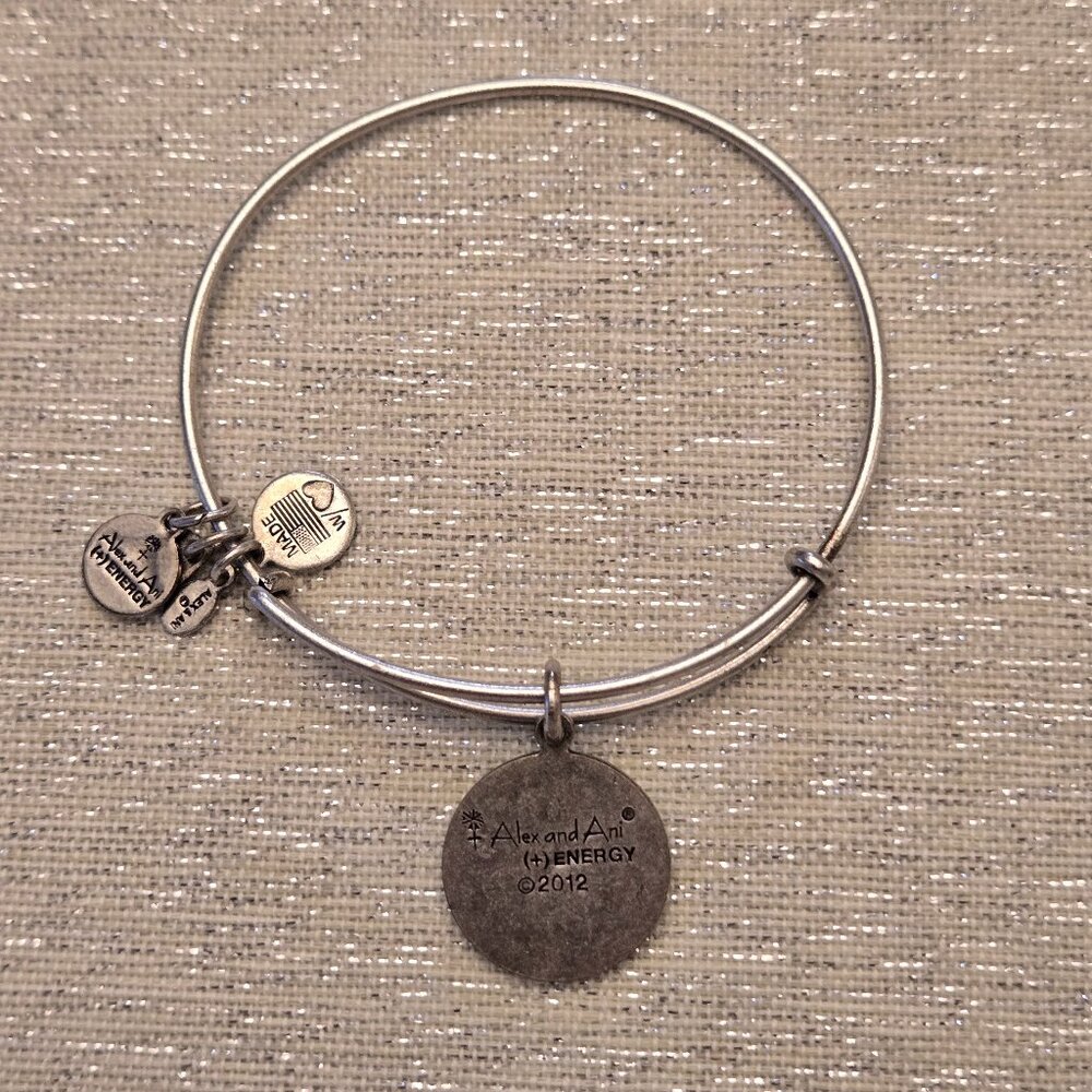 Alex and Ani Infinity Silver Charm Bracelet - Picture 2 of 2